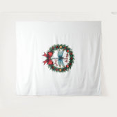 Holiday Wreath Dragonfly Wandteppich (Vorderseite (Horizontal))