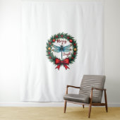 Holiday Wreath Dragonfly Wandteppich (Beispiel)