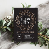 Holiday Wreath EDITABLE FARBE Party Einladung