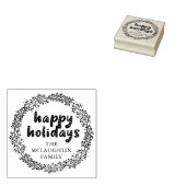 Holiday Wreath Happy Holidays Custom Rubber Briefm Gummistempel (Stempel)