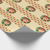Holiday Wreath Knit Geschenkpapier (Ecke)