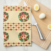 Holiday Wreath Knit Geschirrtuch (Viertel Falte)