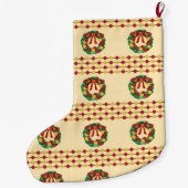 Holiday Wreath Knit Großer Weihnachtsstrumpf (Rückseite)