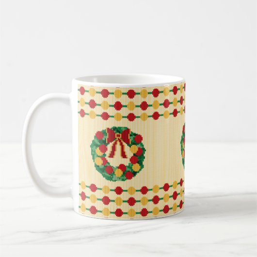 Holiday Wreath Knit Kaffeetasse (Links)