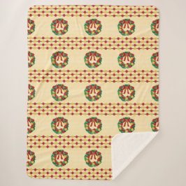 Holiday Wreath Knit Sherpadecke