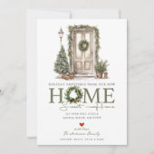 Holiday Wreath New Zuhause Moving Ankündigung (Vorderseite)