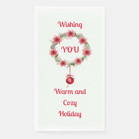 Holiday Wreath Paper Guest Tower Serviette (Vorderseite)