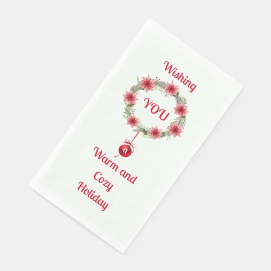 Holiday Wreath Paper Guest Tower Serviette (Ecke)