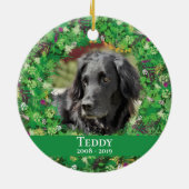 Holiday Wreath Pet Keramik Ornament (Hinten)