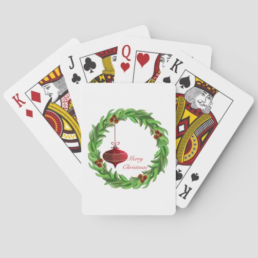 Holiday Wreath Playing Cards Frohe Weihnachten Spielkarten (Rückseite)