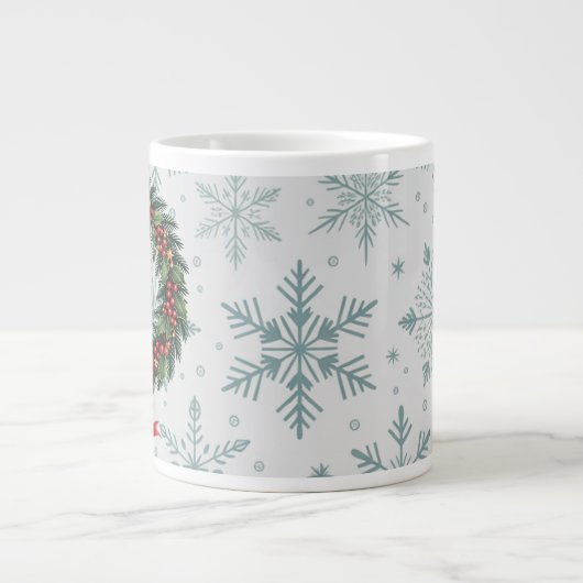 Holiday Wreath Splendor Jumbo-Tasse (Vorderseite)