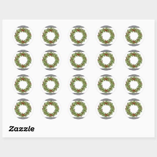 Holiday Wreath Stickers (Blatt)