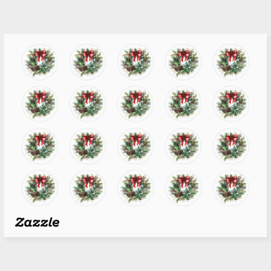 Holiday Wreath Stickers (Blatt)