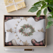 HOLIDAY WREATH STOCKINGS LIGHTS STARS SEIDENPAPIER (Geschenk)