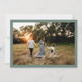 Holiday wünscht Boho Weihnachten Grußkarte (Vorderseite)