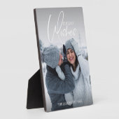 Holiday wünscht Christmas Tabletop Plaque Fotoplatte (Seite)