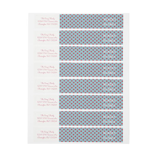 Holiday wünscht Umschlag-Adresse Wrap um Label (Bogen)