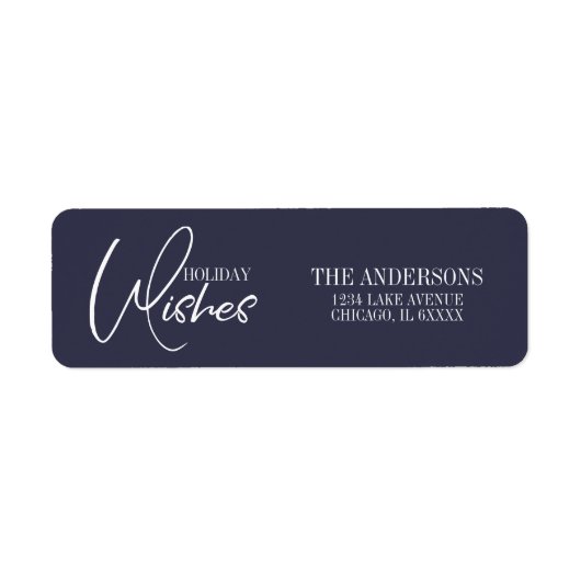 Holiday wünscht Weihnachtsanschrift (Vorne)