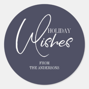 Holiday wünscht Weihnachtsaufkleber Runder Aufkleber