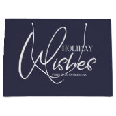 Holiday wünscht Weihnachtsgeschenktasche Große Geschenktüte (Vorderseite)