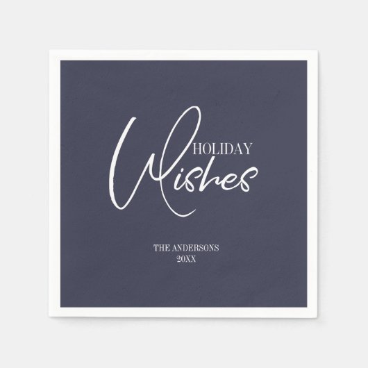 Holiday wünscht Weihnachtspapier Napkin Serviette (Vorderseite)