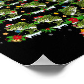 Holiday Xmas Lighting Santa B Fish Christmas Tree  Poster (Ecke)