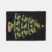Holiday Xmas Lighting Santa Byss Fish Christmas Tr Fleecedecke (Vorderseite (Horizontal))