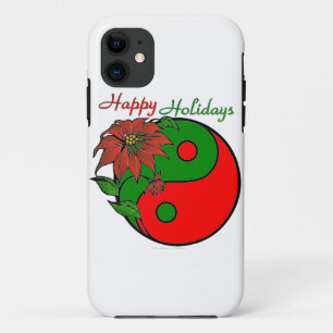 Holiday Yin Yang Poinsettia Green Red Case-Mate iPhone Hülle