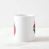 Holiday Yin Yang Poinsettia Green Red Kaffeetasse (Mittel)