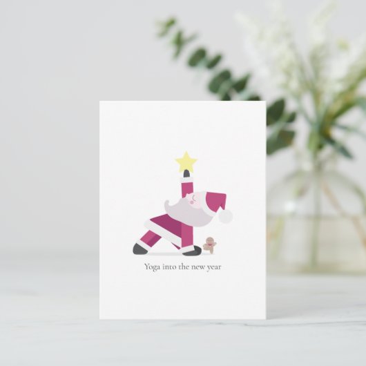 Holiday Yogi Weihnachtskarte Feiertagspostkarte (Stehend Vorderseite)