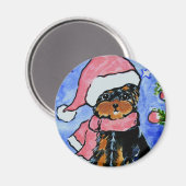 Holiday Yorkie Poo Magnet (Vorderseite/Rückseite)