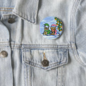 Holiday Yorkshire Terriers Button (Beispiel)