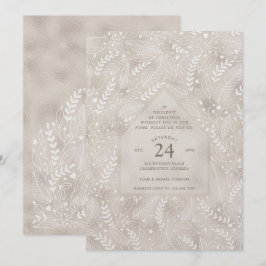 Holiday Zuhause Champagne Shimmer Weihnachts-Party Einladung