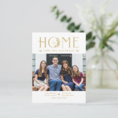 Holiday Zuhause Foto Moving Ankündigung Postkarte (Stehend Vorderseite)