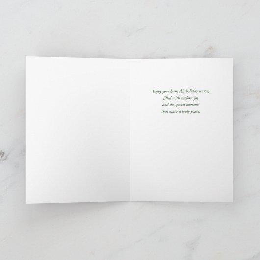 Holiday Zuhause Jubiläum Kardinal Kranz mit Tür Karte (Innenseite)