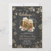 Holidays are Brewing Staff Beer Christmas Party Einladung (Vorderseite)