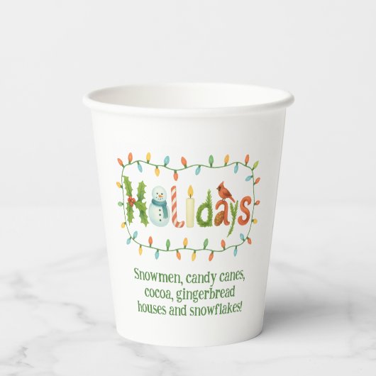 Holidays designed Christmas Pappbecher (Rückseite)