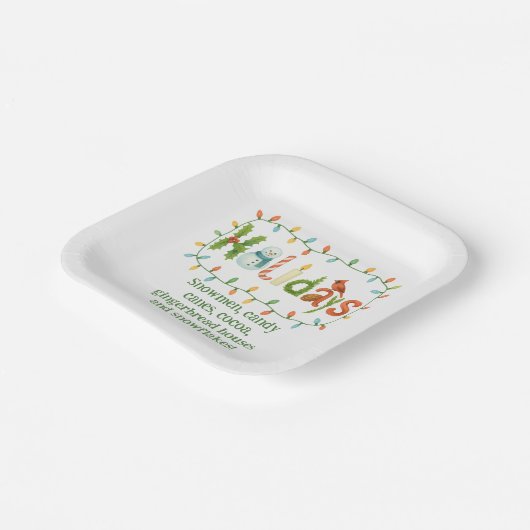 Holidays designed Christmas Pappteller (Gewinkelt)