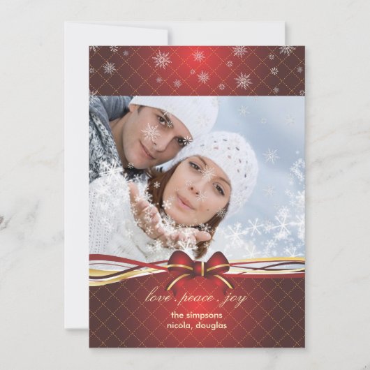 Holidays fotocards, customize your text (Back) Feiertagskarte (Vorderseite)