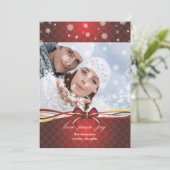 Holidays fotocards, customize your text (Back) Feiertagskarte (Stehend Vorderseite)