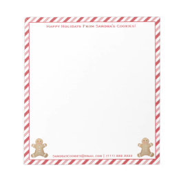 Holidays Gingerbread Man Cookies Personalisiert Notizblock