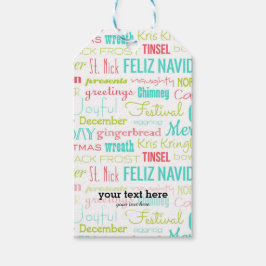 Holidays Jahreszeittypografie Geschenkanhänger