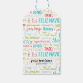 Holidays Jahreszeittypografie Geschenkanhänger (Rückseite)