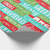 Holidays Jahreszeittypografie Geschenkpapier (Ecke)
