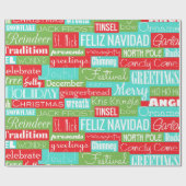 Holidays Jahreszeittypografie Geschenkpapier (Flach)