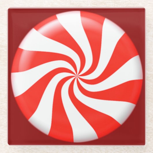 Holidays Minze Candy Custom Glasuntersetzer (Vorderseite)