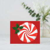 Holidays Minze Candy Custom Postkarte (Stehend Vorderseite)