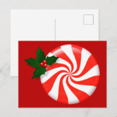 Holidays Minze Candy Custom Postkarte (Vorne/Hinten)