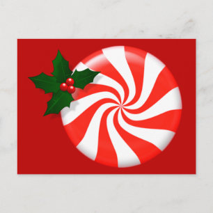 Holidays Minze Candy Custom Postkarte