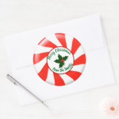 Holidays Minze Candy Custom Runder Aufkleber (Umschlag)